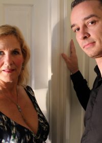 Busty, mature housewife teaching a neighbourhood lad a thing or two about sex
