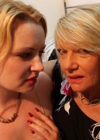 Mature, dirty slut taking control of a much younger girl